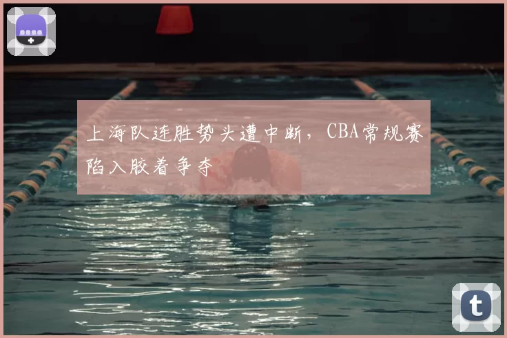 上海队连胜势头遭中断，CBA常规赛陷入胶着争夺