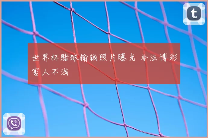 世界杯赌球输钱照片曝光 非法博彩害人不浅