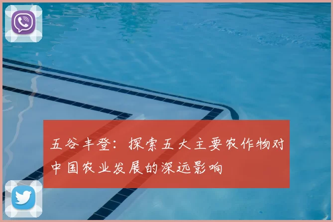 五谷丰登：探索五大主要农作物对中国农业发展的深远影响